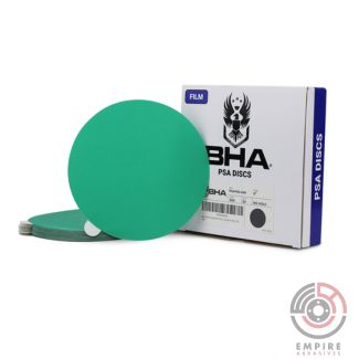 5 inch green polyester film sanding disc with PSA backing and load resistance