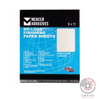 Mercer Abrasives no-load sandpaper sheets with stearate lubricant