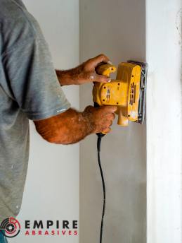 Power sander on drywall