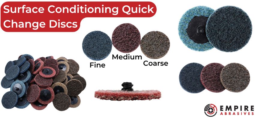 Surface Conditioning Quick Change Discs and Their Usage - Roloc Scotch Brite type