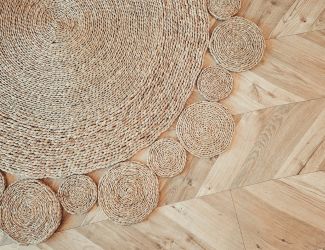 Floor rug made of sisal material